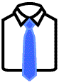 Shirt and blue tie